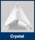 preciosa triangle sew on Crystal